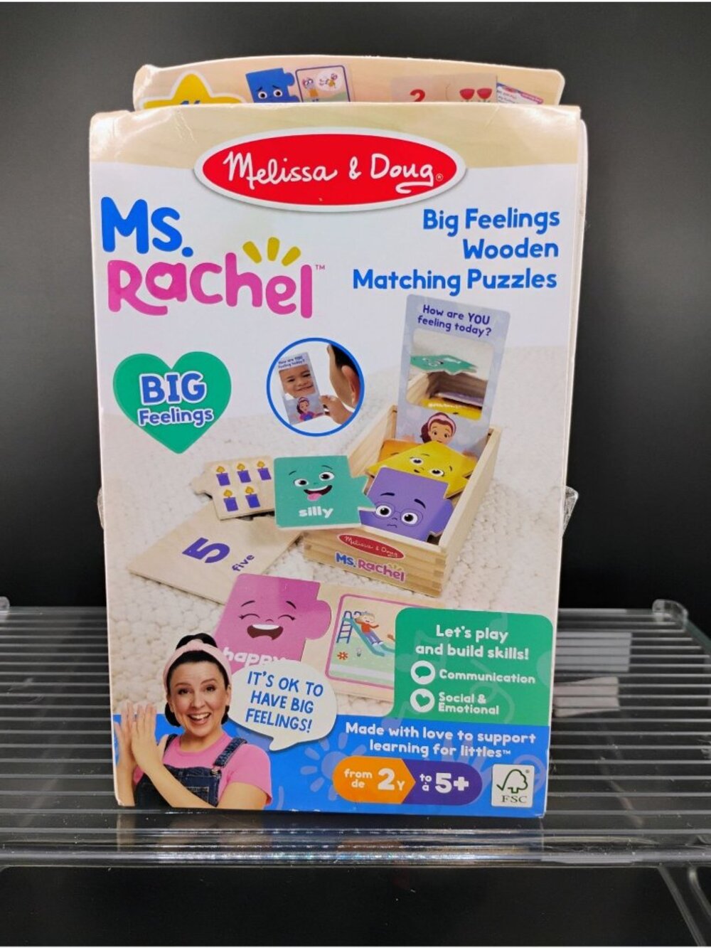 Melissa & Doug Ms. Rachel Big Feelings Wooden Matching Puzzles